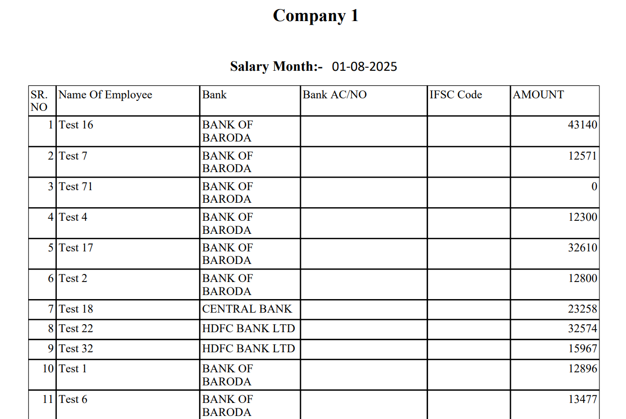 Bank Statement
